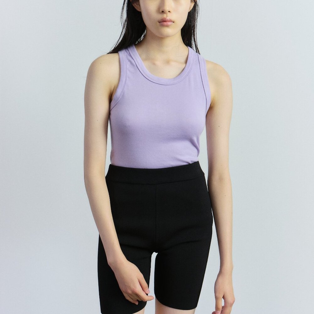 Mijeong Park Ribbed Tank in Lavender size M